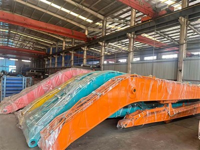 What is the after - sales service for an excavator extension arm?